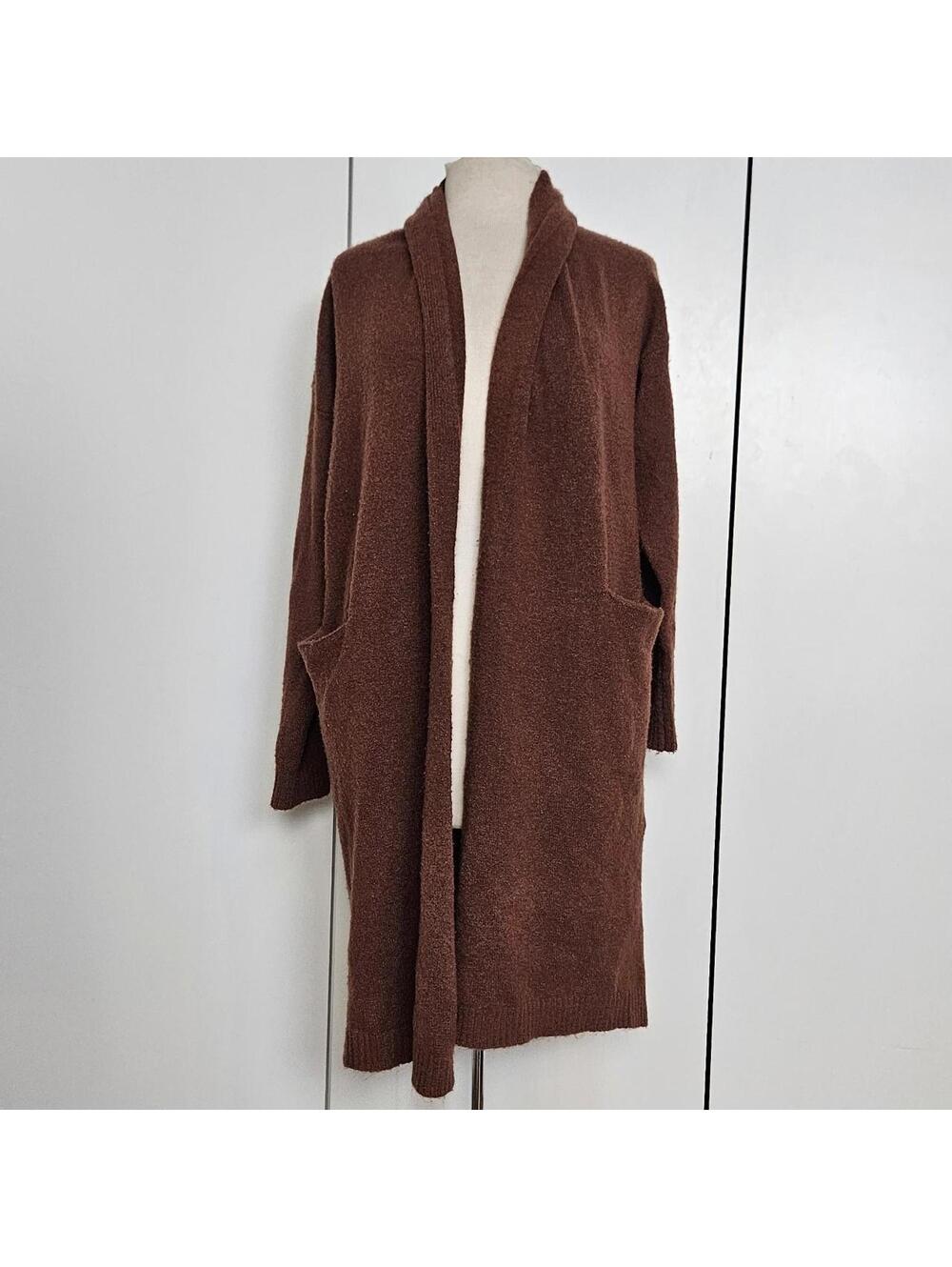 Forever 21 contemporary brown long open cardigan duster, Size M.